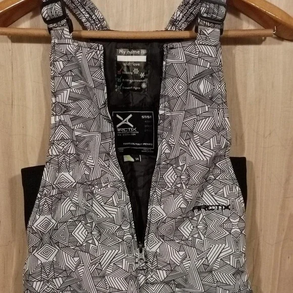 Arctix snow Arctix Kids Insulated Snow Bib Overalls, Black and Grey.